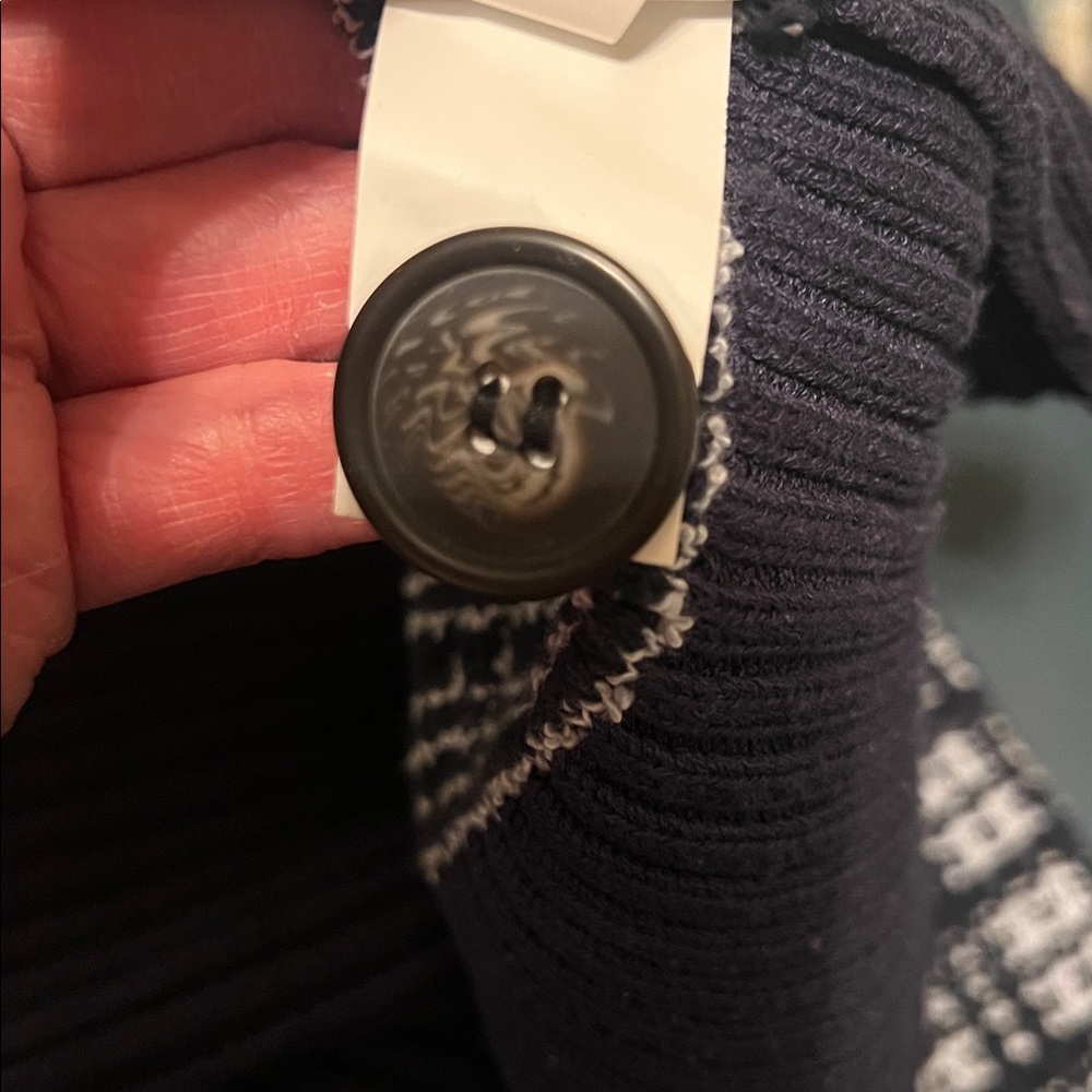 EUC, FREE ASSEMBLY TWEED CARDIGAN, NAVY SIZE XL - Picture 10 of 10
